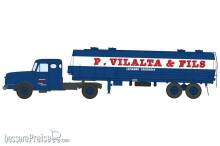 REE Modeles CB-189 - Camion Willeme Tracteur couchette + Remorque Citerne type Kangourou « P.VILALTA & FILS »
