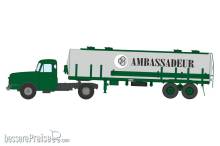 REE Modeles CB-190 - Camion Willeme Tracteur + Remorque Citerne type Kangourou « AMBASSADEUR »
