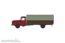 REE Modeles CB-197 - Camion Willeme Benne à ridelles avec bâche (cabine bordeaux)