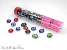 Chessex CHX01197 - Iridized Assorted Colors Glass Stones Qty 40 or more in 5½ Tube