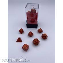 Chessex CHX20414 - Scarab® Mini-Polyhedral Scarlet/gold 7-Die Set