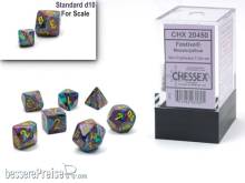 Chessex CHX20450 - Festive® Mini-Polyhedral Mosaic/yellow 7-Die set