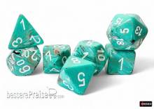 Chessex CHX22403 - Mega-hedral W2 Marble Oxi-Copper  7-Die Set