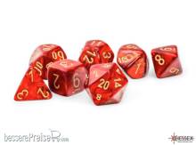 Chessex CHX22414 - Scarab® Mega-hedral Scarlet/gold 7-Die Set