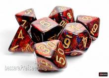 Chessex CHX22419 - Mega-hedral W2 Scarab Blue Blood 7-Die Set