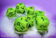 Chessex CHX22430 - Vortex® Mega-hedral Bright Green/black 7-Die Set
