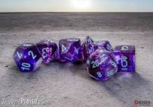 Chessex CHX22557 - Nebula® Mega-hedral Nocturnal/turquoise Luminary 7-Die Set
