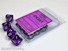 Chessex Würfel CHX23277 - Purple w/white translucent Ten d10 Sets