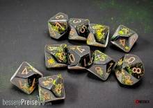 Chessex CHX24205 - Brush Deep Forest/gold Set of Ten d10s