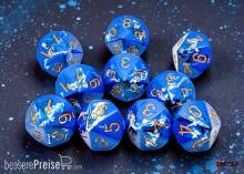 Chessex CHX24206 - Brush Wavebreak/gold Set of Ten d10s