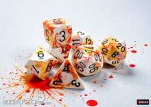 Chessex CHX24403 - Brush Polyhedral Sunrise/black 7-Die Set