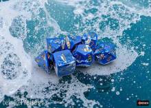 Chessex CHX24406 - Brush Polyhedral Wavebreak/gold 7-Die Set