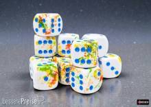 Chessex CHX24609 - Brush 16mm d6 Breezy/blue Dice Block (12 dice)