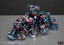 Chessex CHX24808 - Brush 12mm d6 Dark Side/blue Dice Block (36 dice)