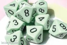 Chessex CHX25265 - Opaque Pastel Green/black Set of Ten d10s