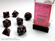 Chessex Würfel CHX25344 - Silver Volcano™ Speckled Polyhedral 7-Die Sets