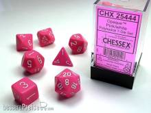 Chessex CHX25444 - Opaque Polyhedral Pink/white 7-Die Set