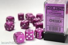 Chessex Würfel CHX25627 - Light Purple w/white Opaque 16mm d6 with pips Dice Blocks™ (12 Dice)