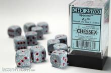 Chessex Würfel CHX25700 - Air™ Speckled 16mm d6 with pips Dice Blocks™ (12 Dice)