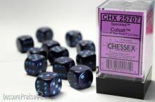 Chessex Würfel CHX25707 - Cobalt™ Speckled 16mm d6 with pips Dice Blocks™ (12 Dice)