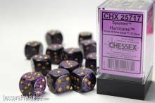 Chessex Würfel CHX25717 - Hurricane™ Speckled 16mm d6 with pips Dice Blocks™ (12 Dice)