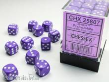 Chessex Würfel CHX25807 - Purple w/white Opaque 12mm d6 with pips Dice Blocks™ (36 Dice)