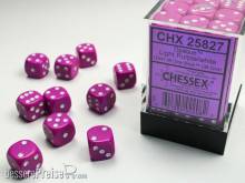 Chessex Würfel CHX25827 - Light Purple w/white Opaque 12mm d6 with pips Dice Blocks™ (36 Dice)