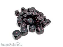 Chessex CHX25848 - Opaque 12mm d6 Black/pink Dice Block? (36 dice)