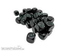 Chessex CHX25858 - Opaque 12mm d6 Black/green Dice Block? (36 dice)