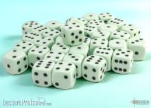 Chessex CHX25865 - Opaque 12mm d6 Pastel Green/black Dice Block (36 dice)
