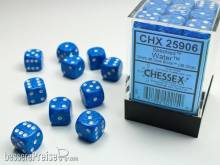 Chessex Würfel CHX25906 - Water™ Speckled 12mm d6 with pips Dice Blocks™ (36 Dice)