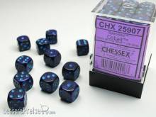 Chessex Würfel CHX25907 - Cobalt™ Speckled 12mm d6 with pips Dice Blocks™ (36 Dice)