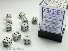 Chessex Würfel CHX25911 - Arctic Camo Speckled 12mm d6 with pips Dice Blocks (36 Dice)
