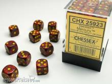 Chessex Würfel CHX25923 - Mercury Speckled 12mm d6 with pips Dice Blocks (36 Dice)