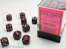 Chessex Würfel CHX25944 - Silver Volcano™ Speckled 12mm d6 with pips Dice Blocks™ (36 Dice)