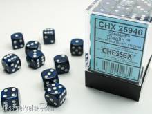 Chessex Würfel CHX25946 - Stealth™ Speckled 12mm d6 with pips Dice Blocks™ (36 Dice)