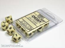 Chessex Würfel CHX26200 - Ivory/black Opaque Polyhedral Ten d10 Sets
