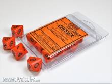 Chessex Würfel CHX26203 - Orange/black Opaque Polyhedral Ten d10 Sets