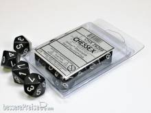 Chessex Würfel CHX26208 - Black/white Opaque Polyhedral Ten d10 Sets