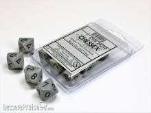 Chessex Würfel CHX26210 - Grey/black Opaque Polyhedral Ten d10 Sets
