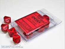 Chessex Würfel CHX26214 - Red/black Opaque Polyhedral Ten d10 Sets