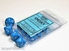 Chessex Würfel CHX26216 - Lt. Blue/white Opaque Polyhedral Ten d10 Sets