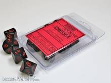 Chessex Würfel CHX26218 - Black/red Opaque Polyhedral Ten d10 Sets