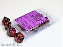 Chessex Würfel CHX26226 - Purple-Red w/gold Gemini™ Polyhedral Ten d10 Sets