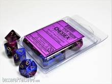Chessex Würfel CHX26228 - Blue-Purple w/gold Gemini™ Polyhedral Ten d10 Sets