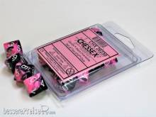 Chessex Würfel CHX26230 - Black-Pink w/white Gemini™ Polyhedral Ten d10 Sets