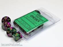 Chessex Würfel CHX26234 - Green-Purple w/gold Gemini™ Polyhedral Ten d10 Sets