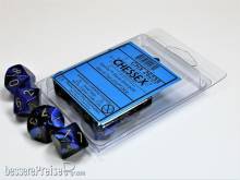 Chessex Würfel CHX26236 - Blue-Green w/gold Gemini™ Polyhedral Ten d10 Sets