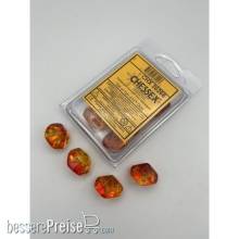 Chessex CHX26268 - Gemini® Translucent Red-Yellow/gold Set of 10 d10s