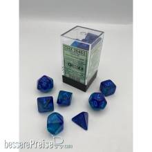 Chessex CHX26463 - Gemini® Polyhedral Blue-Blue/light blue Luminary™ 7-Die Set